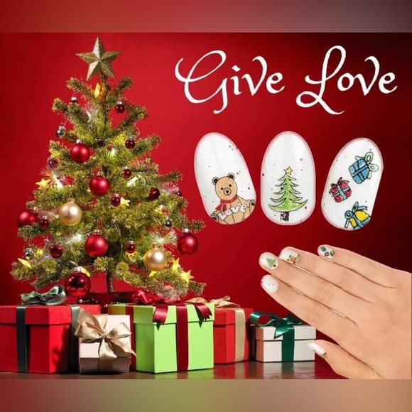 Color Street GIVE LOVE Toys For Tots Foundation Set Teddy Bear Presents - Picture 5 of 8